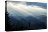 Setting Sun on Mountains in the Blue Ridge Mountains of Western North Carolina-Vince M. Camiolo-Stretched Canvas