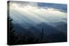 Setting Sun on Mountains in the Blue Ridge Mountains of Western North Carolina-Vince M. Camiolo-Stretched Canvas