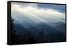 Setting Sun on Mountains in the Blue Ridge Mountains of Western North Carolina-Vince M. Camiolo-Framed Stretched Canvas