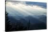 Setting Sun on Mountains in the Blue Ridge Mountains of Western North Carolina-Vince M. Camiolo-Stretched Canvas