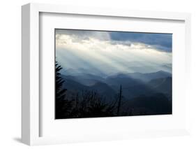 Setting Sun on Mountains in the Blue Ridge Mountains of Western North Carolina-Vince M. Camiolo-Framed Photographic Print