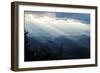 Setting Sun on Mountains in the Blue Ridge Mountains of Western North Carolina-Vince M. Camiolo-Framed Photographic Print