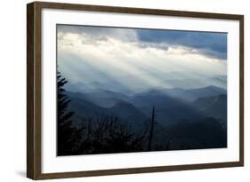 Setting Sun on Mountains in the Blue Ridge Mountains of Western North Carolina-Vince M. Camiolo-Framed Photographic Print