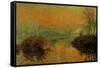 Setting Sun on the Seine at Lavacourt, Effect of Winter, 1880-Claude Monet-Framed Stretched Canvas