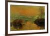 Setting Sun on the Seine at Lavacourt, Effect of Winter, 1880-Claude Monet-Framed Giclee Print