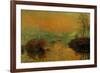 Setting Sun on the Seine at Lavacourt, Effect of Winter, 1880-Claude Monet-Framed Giclee Print