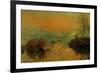 Setting Sun on the Seine at Lavacourt, Effect of Winter, 1880-Claude Monet-Framed Giclee Print