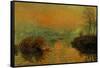 Setting Sun on the Seine at Lavacourt, Effect of Winter, 1880-Claude Monet-Framed Stretched Canvas