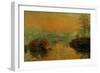 Setting Sun on the Seine at Lavacourt, Effect of Winter, 1880-Claude Monet-Framed Giclee Print