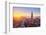 Setting Sun Over Cityscape, Golden Gate Bridge, Downtown San Francisco-Vincent James-Framed Photographic Print