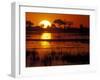 Setting Sun over Lush Banks, Chobe National Park, Botswana-Paul Souders-Framed Photographic Print