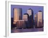 Setting Sun Reflects Off Building Windows on Manhattan Skyline, New York City, New York, Usa-Paul Souders-Framed Photographic Print