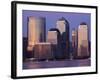 Setting Sun Reflects Off Building Windows on Manhattan Skyline, New York City, New York, Usa-Paul Souders-Framed Photographic Print