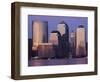 Setting Sun Reflects Off Building Windows on Manhattan Skyline, New York City, New York, Usa-Paul Souders-Framed Photographic Print