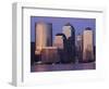 Setting Sun Reflects Off Building Windows on Manhattan Skyline, New York City, New York, Usa-Paul Souders-Framed Photographic Print