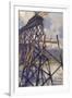 Setting the Steel of the Battle River Viaduct of the Grand Trunk Pacific Railway, Canada-null-Framed Giclee Print