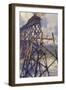 Setting the Steel of the Battle River Viaduct of the Grand Trunk Pacific Railway, Canada-null-Framed Giclee Print