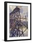 Setting the Steel of the Battle River Viaduct of the Grand Trunk Pacific Railway, Canada-null-Framed Giclee Print