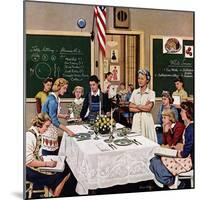 "Setting the Table", February 16, 1957-Stevan Dohanos-Mounted Giclee Print