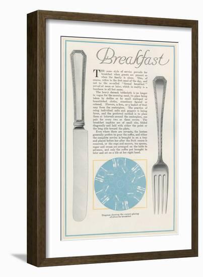 Setting the Table for Breakfast-null-Framed Art Print