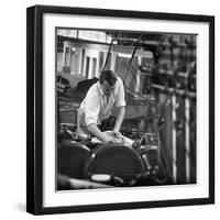 Setting Up a Meihle Two Colour Flat Bed Printer Press, Mexborough, South Yorkshire, 1968-Michael Walters-Framed Photographic Print