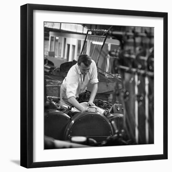 Setting Up a Meihle Two Colour Flat Bed Printer Press, Mexborough, South Yorkshire, 1968-Michael Walters-Framed Photographic Print