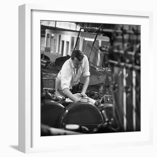 Setting Up a Meihle Two Colour Flat Bed Printer Press, Mexborough, South Yorkshire, 1968-Michael Walters-Framed Photographic Print