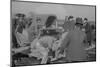 Setting up a tent in the camp for white flood refugees at Forrest City, Arkansas, 1937-Walker Evans-Mounted Photographic Print