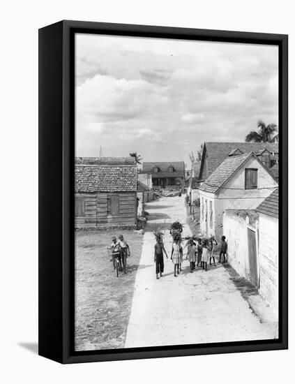 Settlement at Governor's Harbour, Eleuthera, Bahamas, C.1953-null-Framed Stretched Canvas