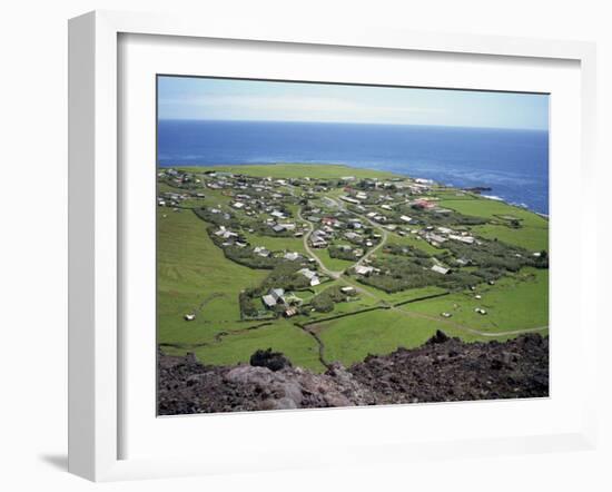 Settlement from the 1961 Volcanic Cone, Edinburgh, Tristan Da Cunha, Mid Atlantic-Renner Geoff-Framed Photographic Print