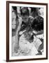 Settlement House Children Burying Boy under Sand at the Beach-Martha Holmes-Framed Photographic Print