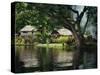 Settlement of Huts Beside the Sepik River, Papua New Guinea, Pacific Islands, Pacific-Sassoon Sybil-Stretched Canvas