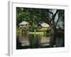 Settlement of Huts Beside the Sepik River, Papua New Guinea, Pacific Islands, Pacific-Sassoon Sybil-Framed Photographic Print