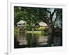 Settlement of Huts Beside the Sepik River, Papua New Guinea, Pacific Islands, Pacific-Sassoon Sybil-Framed Photographic Print