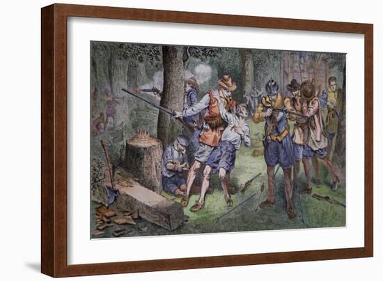 Settlement of Jamestown, Virginia in 1607-American School-Framed Giclee Print