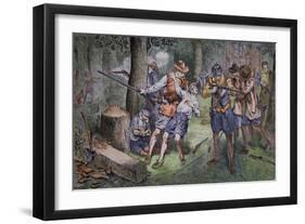 Settlement of Jamestown, Virginia in 1607-American School-Framed Giclee Print