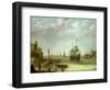 Settlement on a Rocky Shore with the Dutch Fleet Approaching, 1640-Abraham Willaerts-Framed Giclee Print