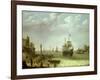 Settlement on a Rocky Shore with the Dutch Fleet Approaching, 1640-Abraham Willaerts-Framed Giclee Print