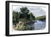 Settlement on Choteau's Pond, Now Part of St Louis, Missouri-null-Framed Giclee Print