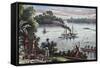 Settlement on the River Ogooue, Congo-null-Framed Stretched Canvas