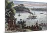Settlement on the River Ogooue, Congo-null-Mounted Giclee Print