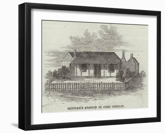 Settler's Station in Port Phillip-null-Framed Giclee Print