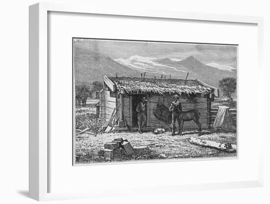 Settlers' Hut, California-null-Framed Art Print