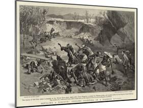 Settling a Dispute, Coolies Fighting in a Siamese Quarry-null-Mounted Giclee Print