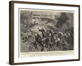 Settling a Dispute, Coolies Fighting in a Siamese Quarry-null-Framed Giclee Print