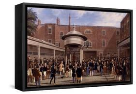 Settling Day at Tattersalls, Print Made by Charles Hunt, 1836-James Pollard-Framed Stretched Canvas
