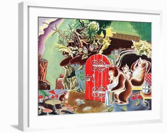 Settling Down for Winter - Jack & Jill-Frank Dobias-Framed Giclee Print