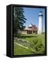 Seul Choix Lighthouse, Michigan, USA-Ethel Davies-Framed Stretched Canvas