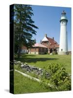 Seul Choix Lighthouse, Michigan, USA-Ethel Davies-Stretched Canvas