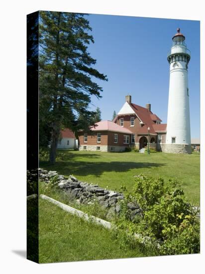 Seul Choix Lighthouse, Michigan, USA-Ethel Davies-Stretched Canvas